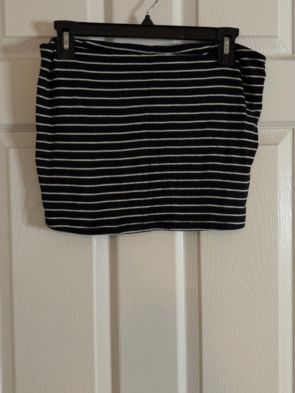 American Eagle Outfitters Black and White Striped Crop Top